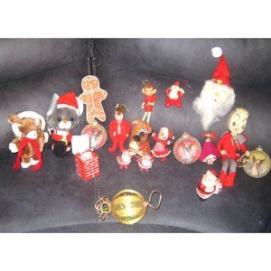 Vintage Christmas Japan Elf Funky Knee Hugger Diorama Santa Mouse Mixed Lot FUN